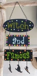 Halloween Metal Novelty Sign For Wall Door Witch And Famous Paint On. Fixed Price $12.00.