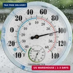 10 Inch Analog Indoor Outdoor Thermometer With Hygrometer, Waterproof Wall. Fixed Price $36.23.