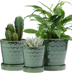 Ceramic POTS,4+5+6 Inch For Indoor Plants,planters With Drainage H.... Fixed Price $27.72.