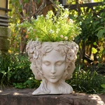 12.5" Women Head Sculpture Contemporary Planter Garden Pot Statue Decor. Fixed Price $113.35.