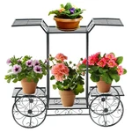 Gymax 6-TIER Garden Cart Stand Flower Rack Display Decor Pot. Fixed Price $64.99.