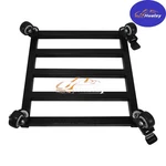 Outdoor Garden Steel Stand 12"X12" Black Rolling Dolly For Heavy Planters. Fixed Price $20.99.
