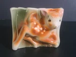 Vtg Mcm Ceramic Fawn Bambi Deer Decorative Flower Indoor Planter UP-49-USA. Fixed Price $40.00.