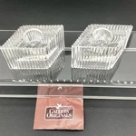Gallery Originals 1984 Crystal Candle Holders, Hand Cut 24% Full Lead. Fixed Price $15.99.