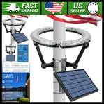 Solar Flag Pole Light 4640 Lumens Powered Waterproof Adjustable Clamp. Fixed Price $204.99.