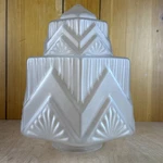 Vintage Skyscraper Wedding Cake Frosted Glass Art Deco Light Globe Shade 4" Fitr. Fixed Price $119.99.