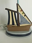 Nautical Sailboat Accent Lamp Multi Color Night Stand Table For Kids Room 12"T. Fixed Price $24.99.