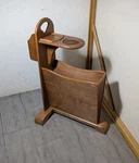 Vintage Oak Butler Magazine Rack Table Cup Lp Vinyl Holder Ashtray Smoking Stand. Fixed Price $126.00.