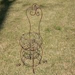 Rusty Metal Plant Stand Chair Shaped Chippy Shabby Garden Iron Farmhouse 39". Fixed Price $63.99.