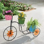 Bicycle Planter Stand Metal Flower Pot Cart Holder With 3 Bucket Outdoor. Fixed Price $60.25.