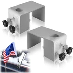 2 Pcs Pontoon Boat Flag Pole Mount For 0.9 Inch Square Rail. Fixed Price $36.97.