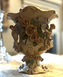 Rare Vtg Floral Vase-porcelain Heirlooms Of Tomorrow Wb #47-DELICATE 3/4". Fixed Price $225.00.