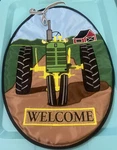 New!! Welcome Tractor Door/plaque Hanger Decor Magnolia Garden By Quality Flags. Fixed Price $25.00.