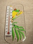 Tree Frog Thermometer Clear 8" Long X 3.5" Wide By Springfield. Fixed Price $16.53.