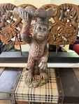 Design Toscano Moroccan Monkey Butler Pedestal Table - 29.5" Sculptural Stand. Fixed Price $150.00.