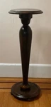 Vintage Solid Wood Pedestal Plant Stand Accent Table 23.5 Tall 10 Lb. Fixed Price $139.00.