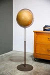 Vintage World Globe Denoyer Geppert Cast Iron Base Antique Floor Stand Model. Fixed Price $647.50.