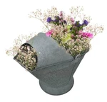 Rustic Antique Galvanized Steel Coal Hod Bucket, Indoor Outdoor Planter & Decor. Fixed Price $49.95.