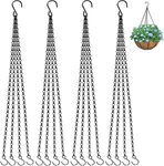 Pack, 24 Inch Hanging Basket Chain With Hooks, Black Metal Planter Flower Pot. Fixed Price $13.52.