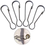 Huouo 6 Pcs Inches Flag Pole Snap Clip Hooks Stainless 2", Silver. Fixed Price $8.77.