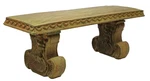 Vtg 12" Mini Concrete Cast Stone Garden Bench Plant Stand Shelf Floral Display. Fixed Price $139.99.