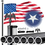 Heavy Duty 20 Ft Pole,flag For Outside House 12 Gauge Extra Thick Alum. Fixed Price $157.48.