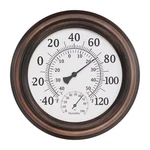8 In. Indoor/outdoor Wall Thermometer And Hygrometer Gauge Bronze. Fixed Price $37.68.