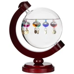 Round Galileo Thermometer With 7 Multi Colored Balls & Gold Tags 60 To 84 F,. Fixed Price $77.99.