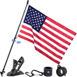 Tangle Free Spinning Flag Pole Aluminum 6FT Durable Rust Wind Resistant Kit. Fixed Price $21.99.
