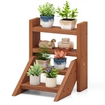 Compact Easy-assemble Wooden Plant Stand, Succulent Seedling Pot Rack. Fixed Price $44.09.