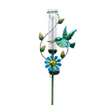 Mumtop Rain Gauge Outdoor, Solar Powered Decorative Metal Hummingbird Flower .... Fixed Price $32.58.