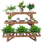 3 Tiered Wood Plant Display Rack Stand Stepped Garden Corner Flower Pots Holder. Fixed Price $111.27.