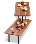 The Cellar Modular 2-TIERED Wood Serving Stand Elegant Server Tray. Fixed Price $48.30.