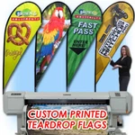 11FT Double Sided Custom Teardrop Flag+fiberglass Pole& Metal X-base W/sand Bag. Fixed Price $169.00.