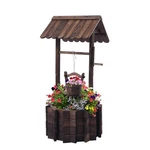 Notume Garden Wooden Decor Rustic Wishing Well Planter Outdoor Home F. Fixed Price $169.12.
