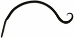 Hookery Curved Hanger With Upturned Hook, Wrought Iron, Black, 9". Fixed Price $23.66.
