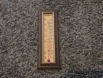 Vtg Springfield Wall Thermometer Wood Frame Indoor Outdoor Fahrenheit Celsius. Fixed Price $22.99.