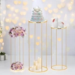 Gold Metal Plant Set - 3 Cylinder Pedestal For Weddings & Parties. Fixed Price $116.99.