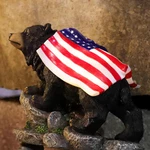 Bear Solar Lights Outdoor Statue - Garden Black With Up American Flag. Fixed Price $63.77.