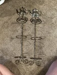 Cup & Saucer Plant Holder Silver Colored Teapot Top 3 Tier Vertical Stand. Fixed Price $40.00.