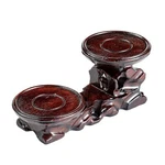 Thy Collectibles Oriental Rosewood Small 2-PLANT Stand For Table, Desktop, Shelf. Fixed Price $27.29.