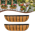 36" Outdoor Railing Planter Box With Coco Liner For Balcony & Patio. Fixed Price $96.99.