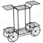 Parisian Series 6-TIER Black Powder-coated Metal Garden Cart Plant Stand Shelf (. Fixed Price $218.11.