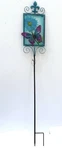Butterfly Glass & Metal Garden Stake Sunset Vista Fleu Lis 41 Catcher. Fixed Price $14.99.