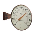 Taylor Heritage Collection Dial Indoor Outdoor Thermometer, 8.5", Copper. Fixed Price $47.03.