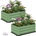 Galvanized Raised Garden Bed Set Rust-proof Indoor/outdoor Planter Box. Fixed Price $132.99.