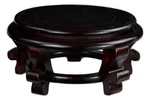 9" Wooden Rosewood Fishbowl Display Vase Stand Plant Pot. Fixed Price $29.88.