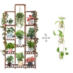 Xxxflower Plant Stand Indoor Outdoor 13 Tiers Wood Shelf+ Tired Star .... Fixed Price $62.62.