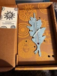 Ancient Graffiti Hand Crafted Brass Thermometer Oak Leaf Nib. Fixed Price $29.00.
