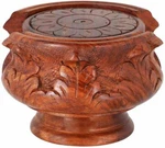 Coasters Set 6 For Office Dining Table Lotus Design Wooden With Stand. Fixed Price $35.58.